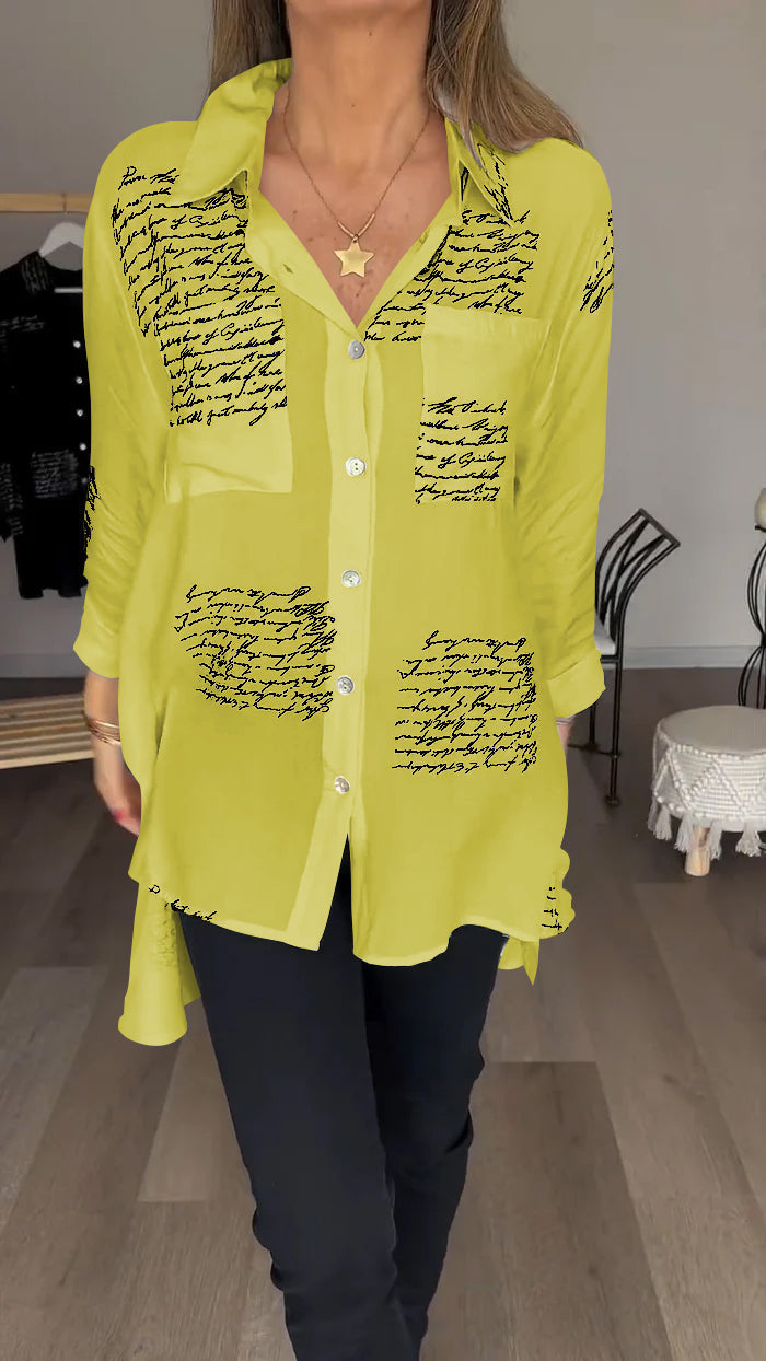 CozyPrint™ - Zacht Letter Shirt