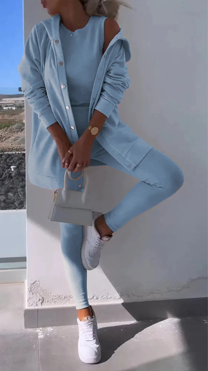 HoodHaven™ - driedelige set met kap