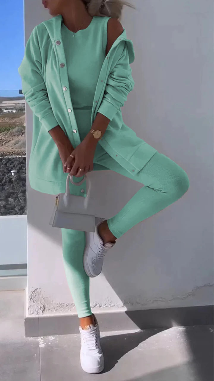 HoodHaven™ - driedelige set met kap