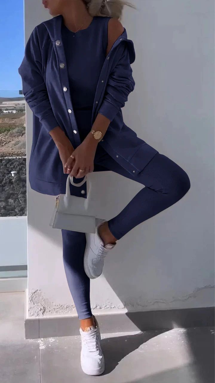 HoodHaven™ - driedelige set met kap