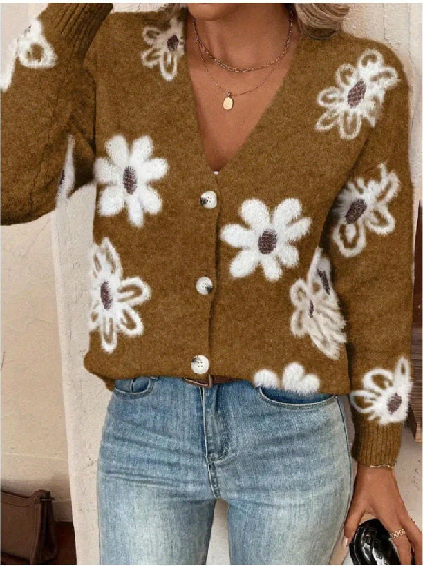 Lily - Charmant vest met bloemenprint en knoopsluiting