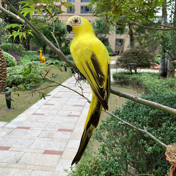 BirdScape - Levendig Papegaai Tuinornament voor Buiten Elegantie