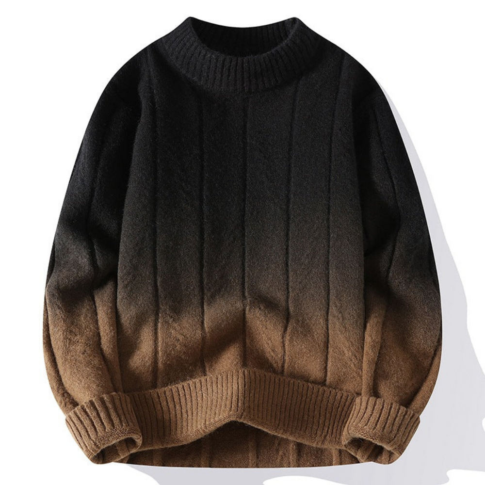 Elias - Relaxed fit trui met lange mouwen en klassieke ronde hals