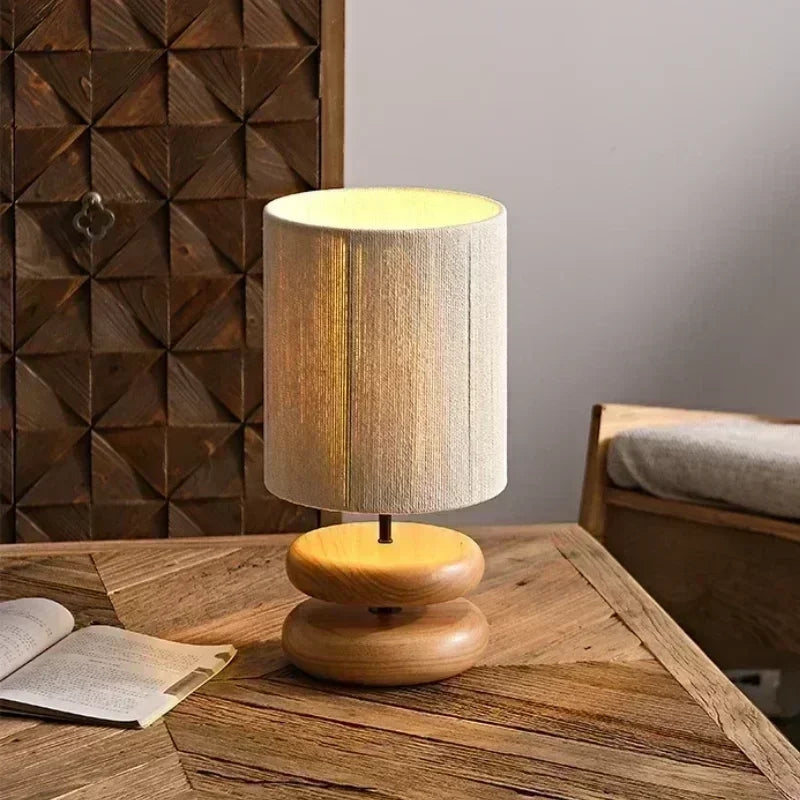 LumeRope – LED Tafellamp met Lampenkap van Touwweefsel voor Decoratieve Sfeer