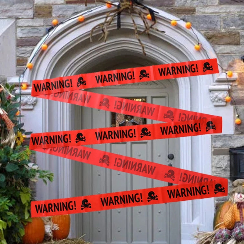 SpookGuard – Decoratieve Schedel Waarschuwingsprop voor Halloween Display