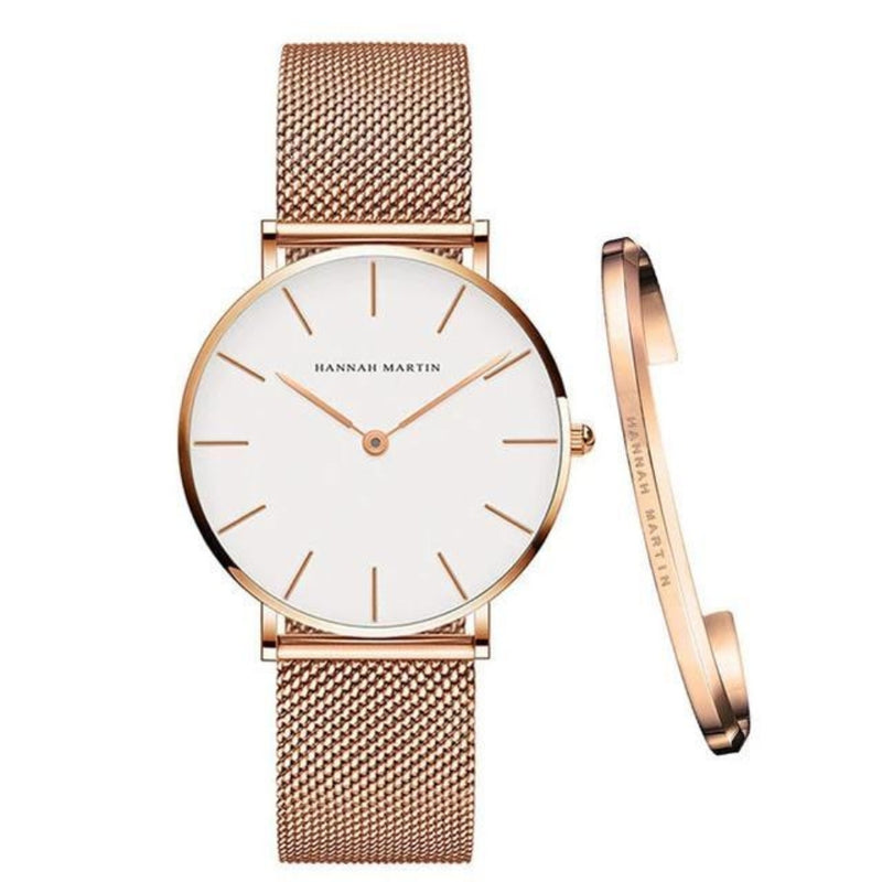 Olivia – Elegant horloge met verstelbare band en gratis armband als cadeau