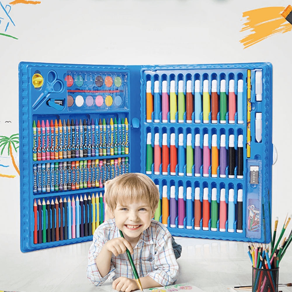 CraftiKidz – Complete tekenset van 208 stuks voor beginnende makers en jonge kunstenaars