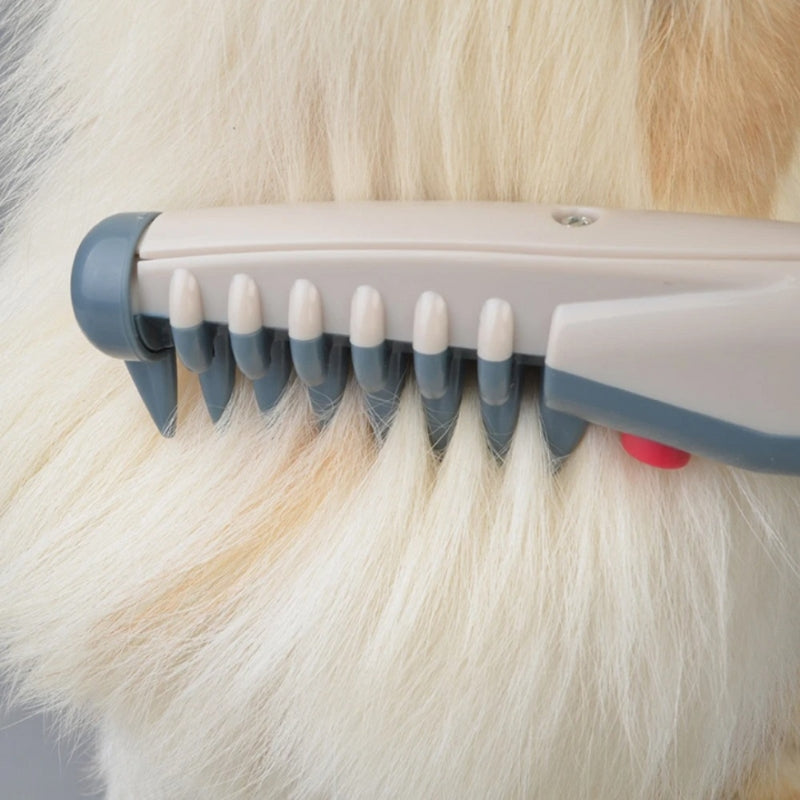PetGroom – Elektrische Verzorgingsborstel voor Honden en Katten met Roestvrijstalen Tanden
