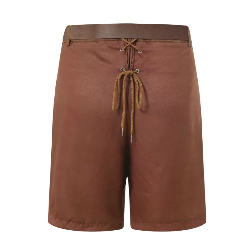 Thomas – Geborduurde Shorts met Bloemenmotief Riem en Zakken