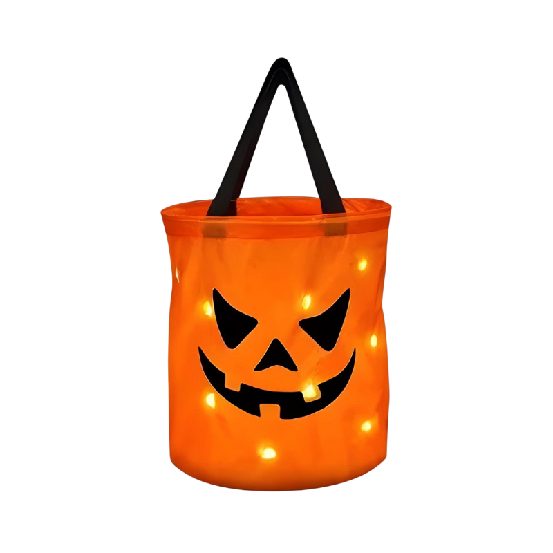 GlowTote – LED pompoen snoepmand voor Halloween decoratie