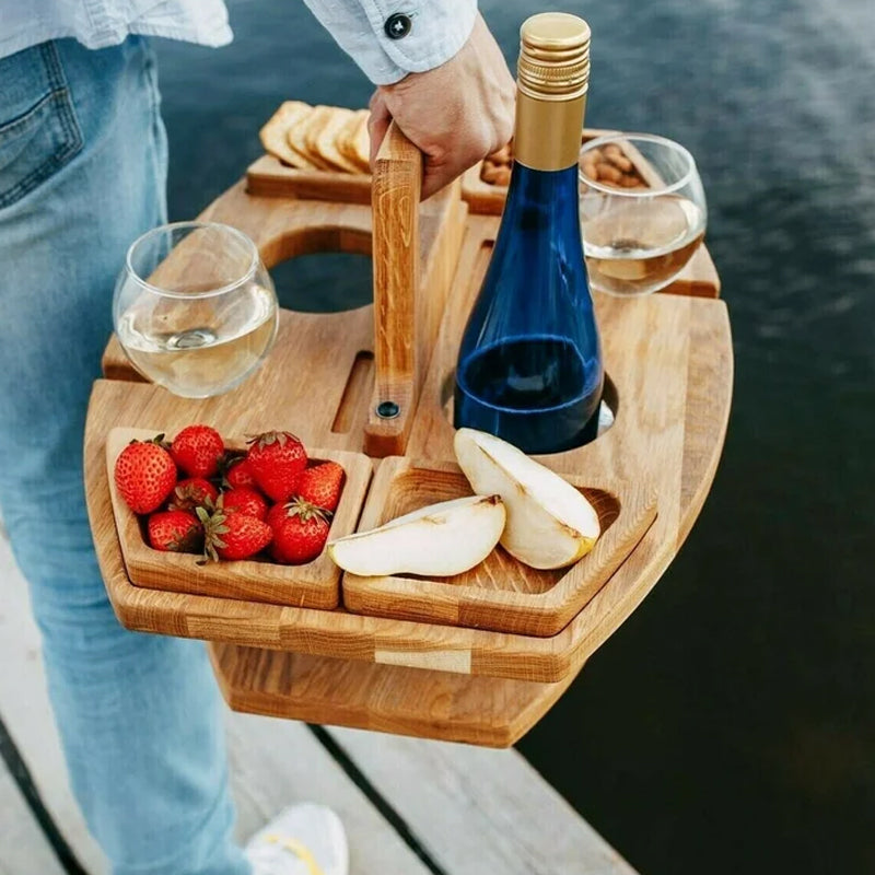 TrekTable - Draagbare Tafel met Snacks en Drank Compartementen