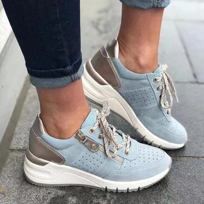 Lena – Trendy antislip sneakers met ademend ontwerp en ritsdetails
