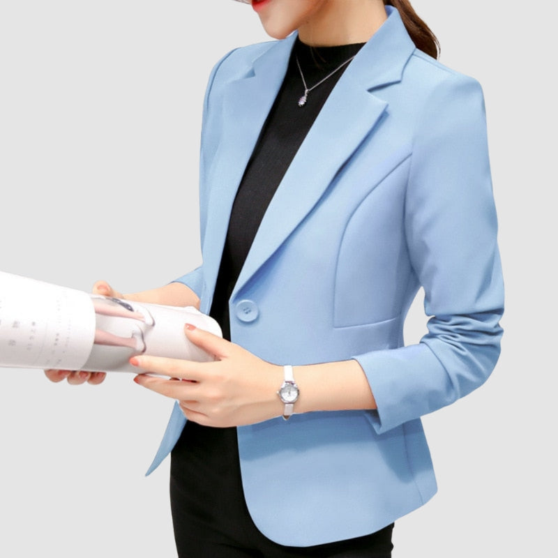 Halen - Lange Mouwen Blazer met Meerdere Zakjes en Slim Fit Ontwerp