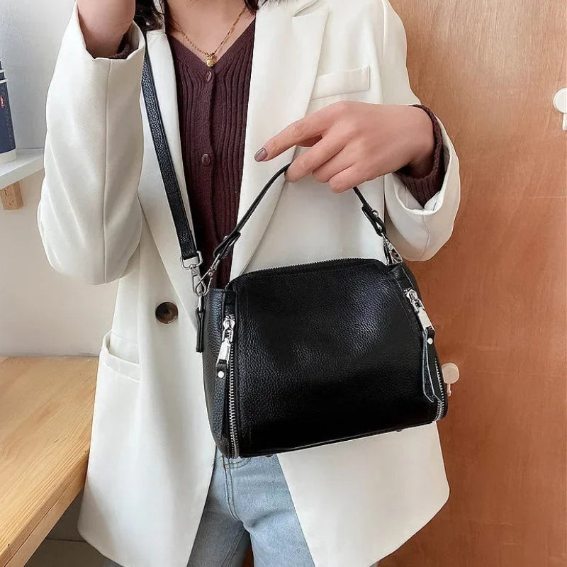 Reagan – Handtas met meerdere ritssluitingen en schouderband