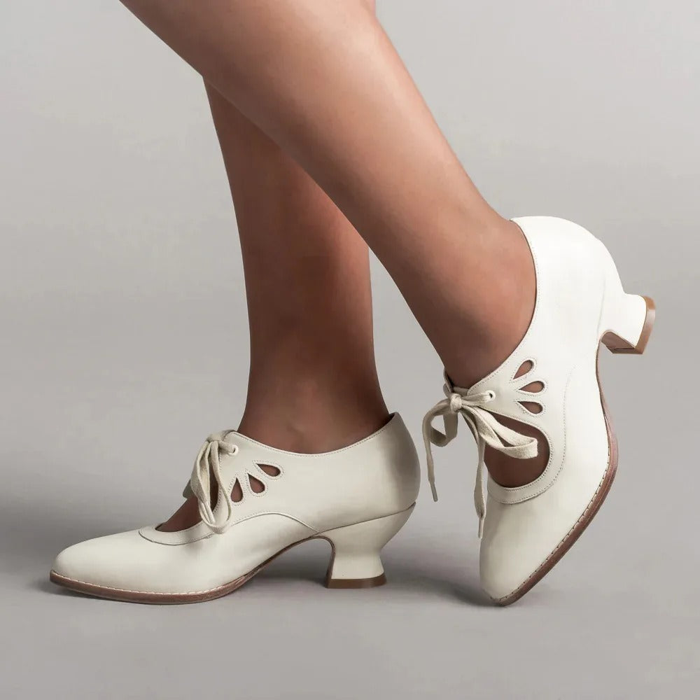 Alsia - Elegante Schoenen met Hak en Verstelbare Veters