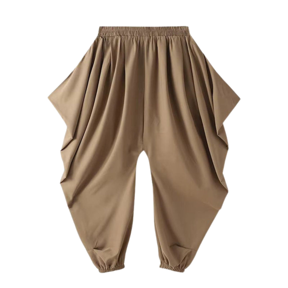 Fletcher - Oversized Draped Broek met zijzakken en verstelbare pasvorm