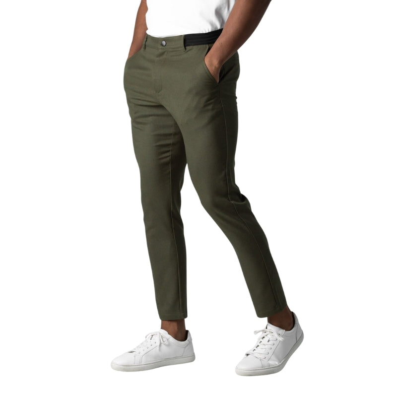 Max – Slim Fit Broeken met Elastische Tailleband en Praktische Zakken