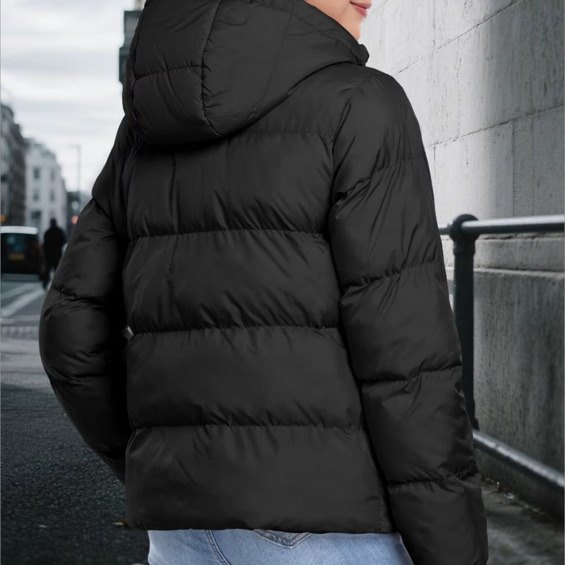 Paisley - Pufferjack met lange mouwen ritssluiting en verstelbare capuchon