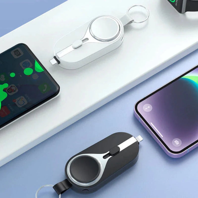 ClipVolt – Mini Powerbank met Draadloze Oplaadclip voor Oplaadgemak