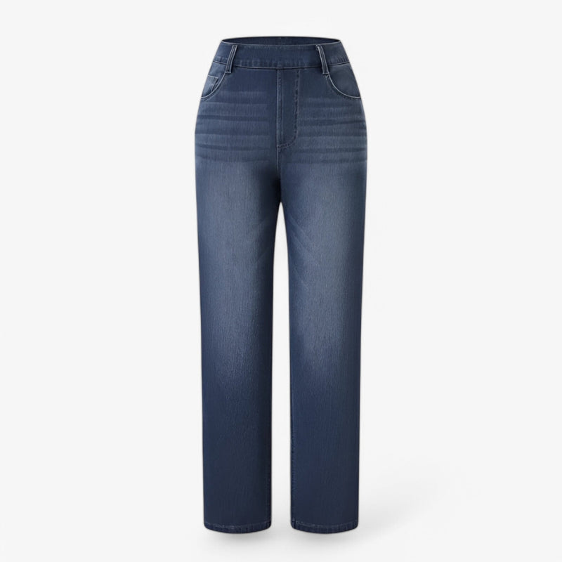 Eva - Elegante broek Met hoge taille en geplooide voorkant