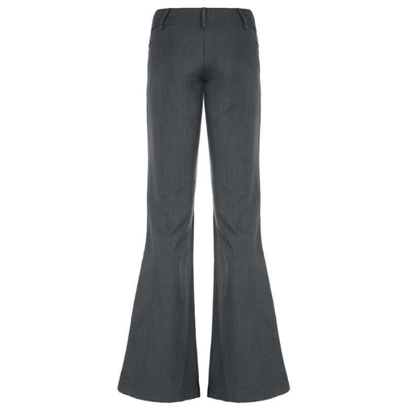 Sophie – Hoge Taille Broek met Wijde Pijpen en Uitlopende Snit