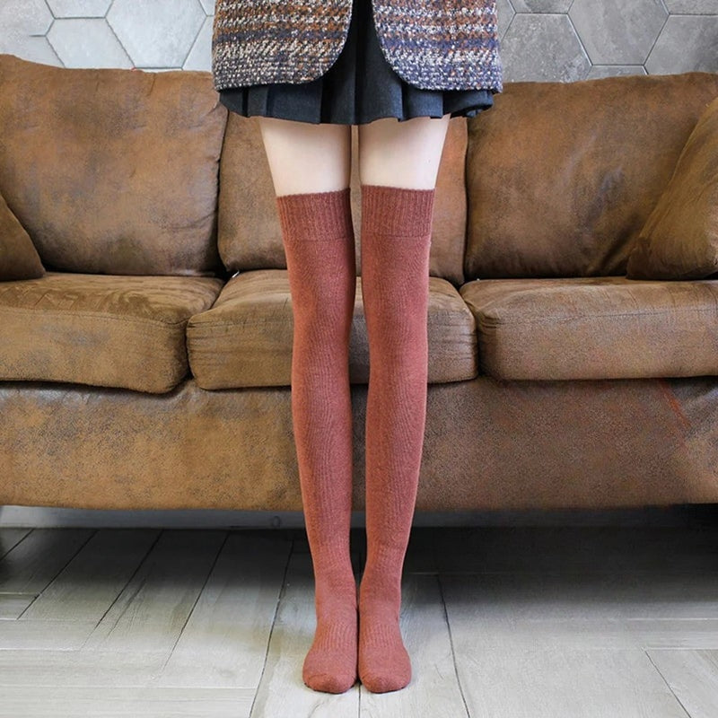 Celeste - Over de Knie Hoge Sokken met Naadloze Teen en Elastische Boord