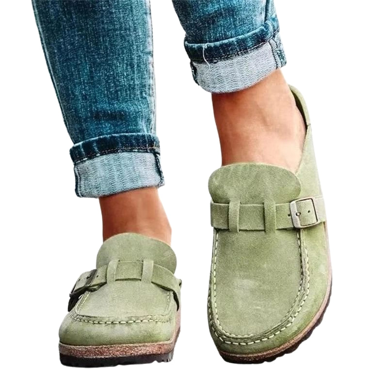 Elena - Trendy Loafers met Rond Teen en Gespdetail