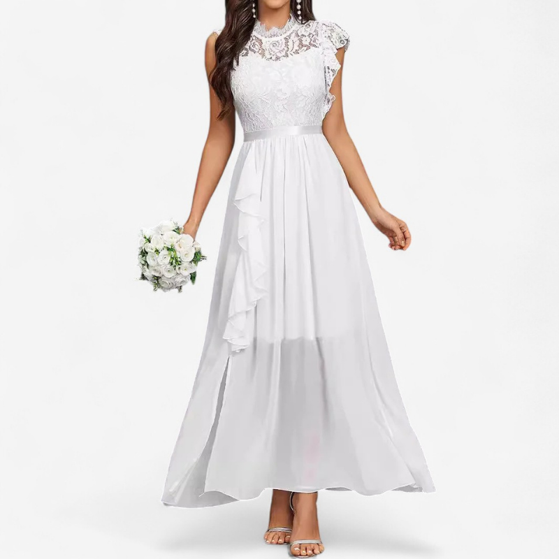 Isabella – Mouwloze Jurk met Ronde Halslijn en Bloemenprint