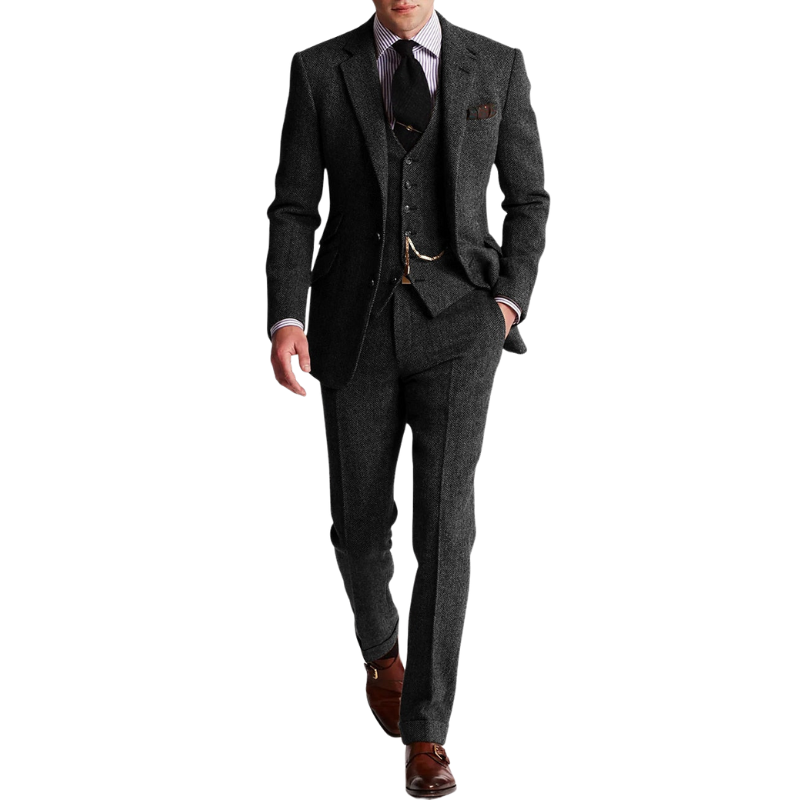 James – 3 delig Slim Fit Pak met Lange Mouw en Wijde Pijp