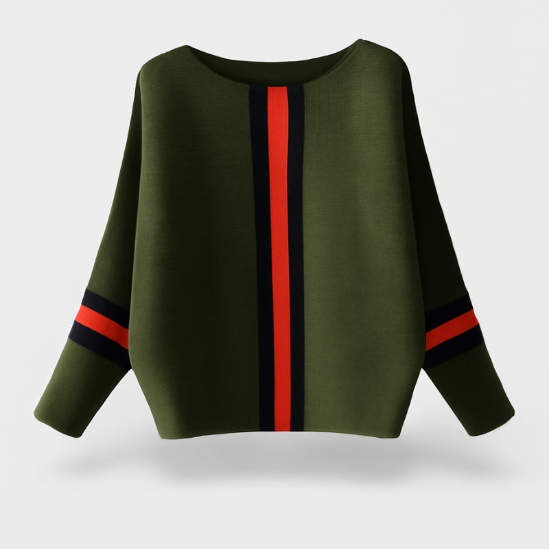 Mary - Lange Mouwen Trui met Ronde Hals en Loose Fit Design