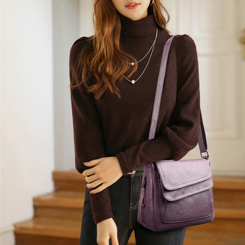 Elin – Schoudertas met Verstelbare Bandjes en Ritsvakken