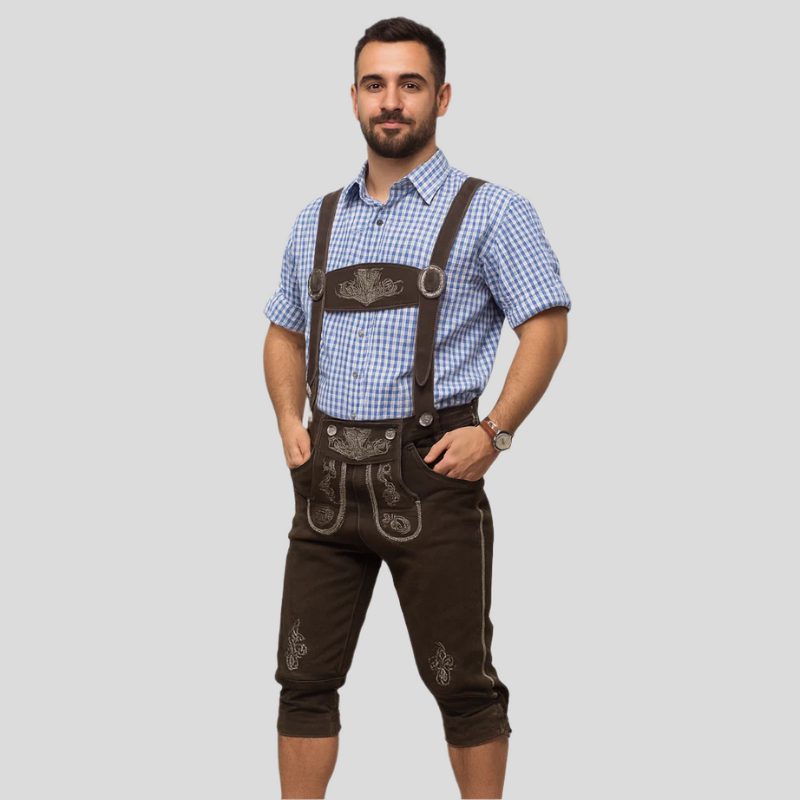 Charles – Knie lange broek met bedrukte details en zakken