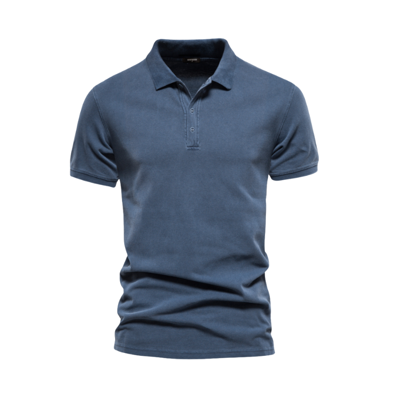 Edward – Polo met korte mouwen en klassieke omgeslagen kraag