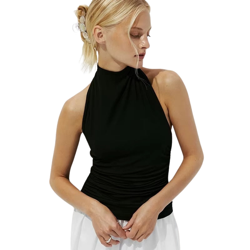 Grace – Modern mouwloos topje met open rugontwerp
