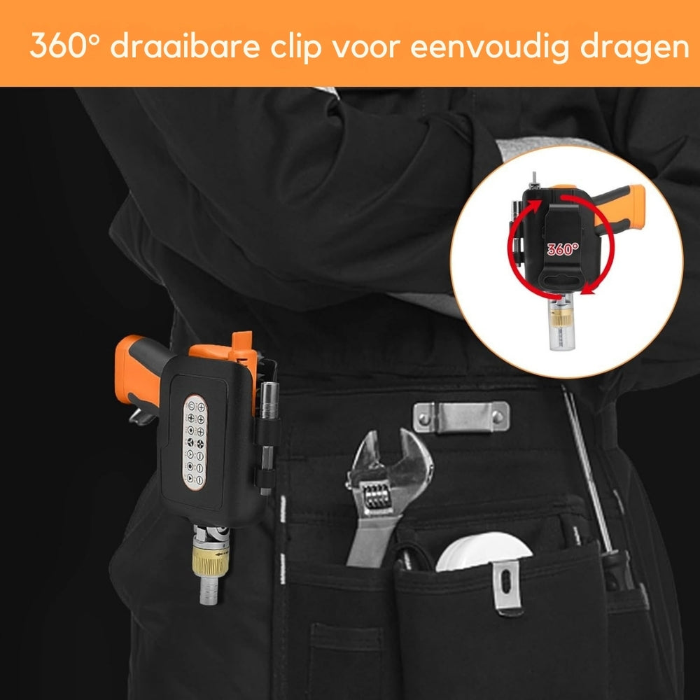 GripTrek – Compacte ratelschroevendraaierset met magnetische handgreep en 14 veelzijdige bits