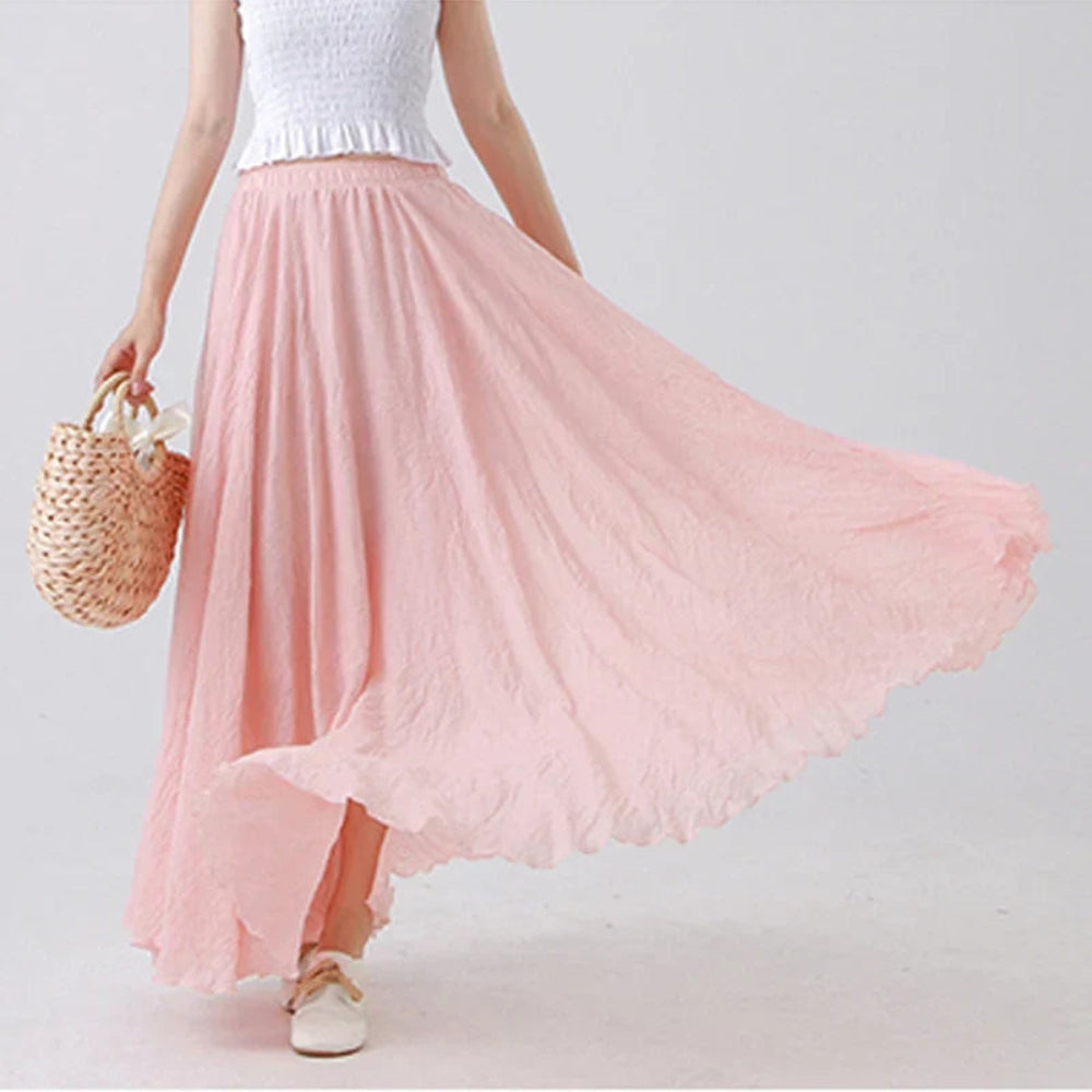 Elena – Soepelvallende maxi-rok met flatterende hoge taille en comfortabele pasvorm