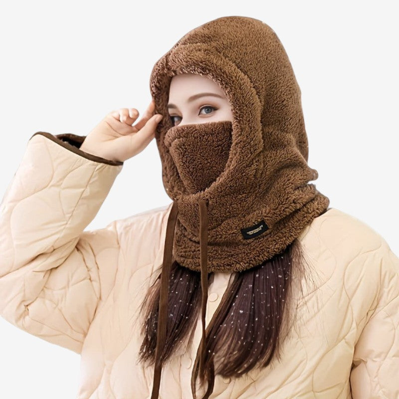 Isabella – Hoed met Capuchon Verstelbare Trekkoorden en Geïntegreerd Mondkapje