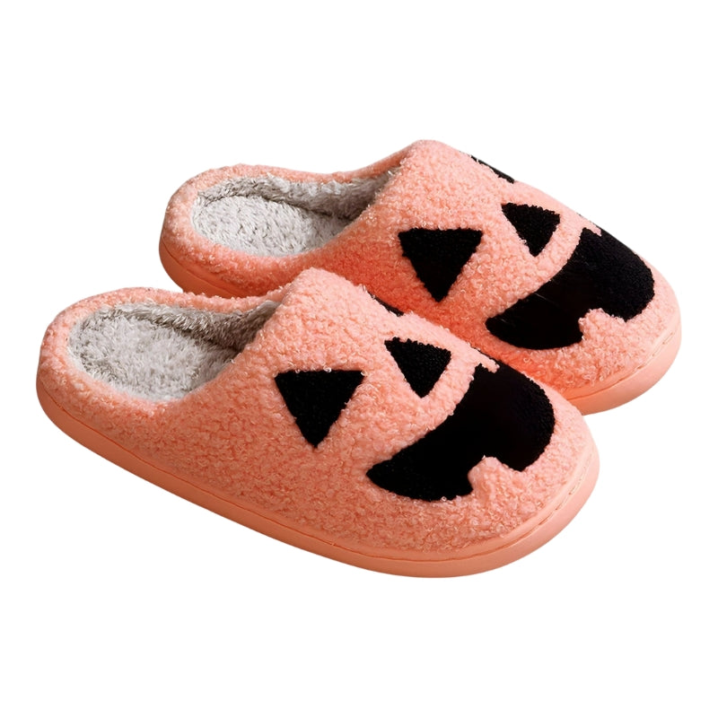 Monica – Klassieke Halloween sloffen met pompoenmotief