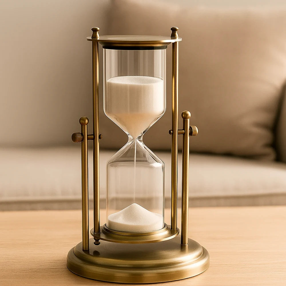 SandyFlow – Bureautimer met elegante beweging en gebalanceerde zandlopervorm