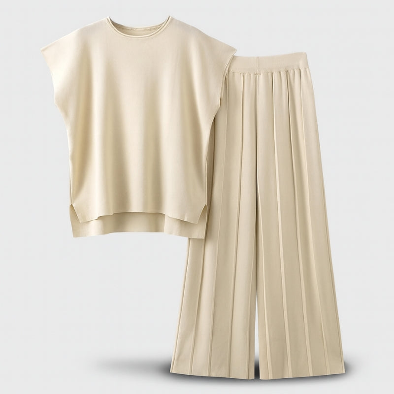 Christina - Tweedelige Set met Mouwloze Top en Hoge taille Broek