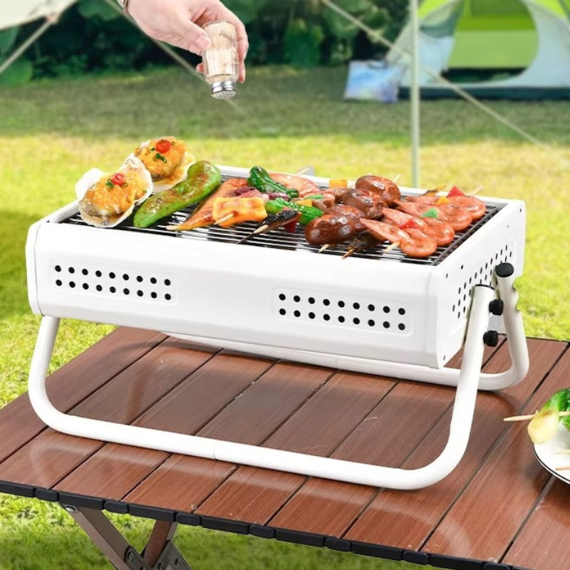GrillEase – Draagbare BBQ Grill met Opvouwbaar Ontwerp en Dubbelgebruik Handgrepen