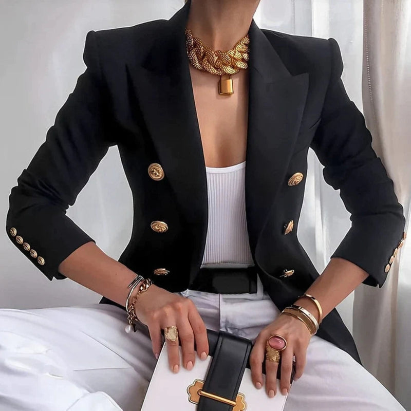 Eva - Elegante blazer met lange mouwen en knoopsluiting