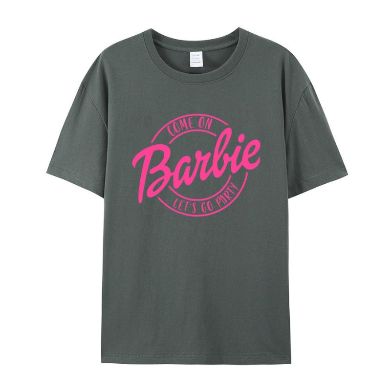 Bella - Klassiek T-shirt met korte mouwen en grafische print en ronde hals