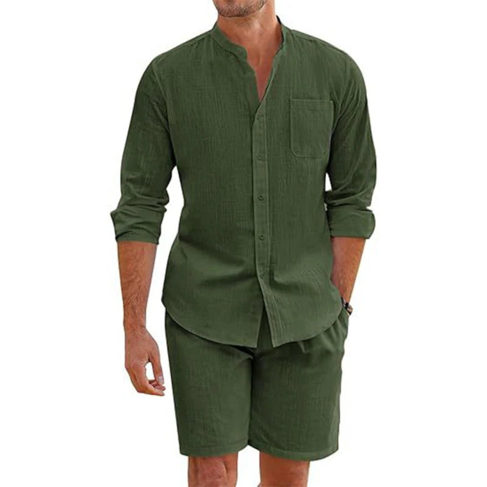Zayn – Stijlvolle tweedelige set met shirt met lange mouwen en relaxte shorts