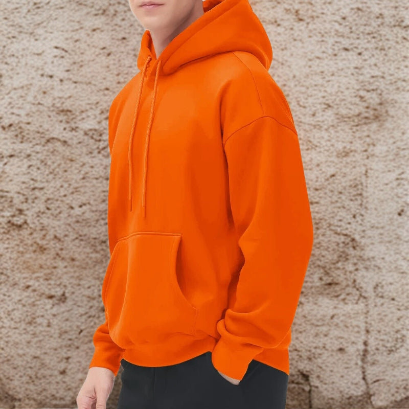 John – Hoodie met lange mouwen verstelbare capuchon en zijzakken