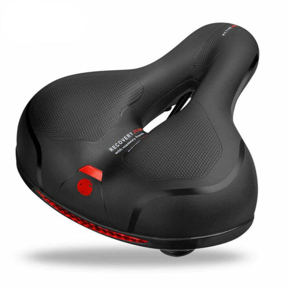 RideWell - Ergonomisch fietszadel met schokabsorberend ontwerp en nachtveiligheidsdetail