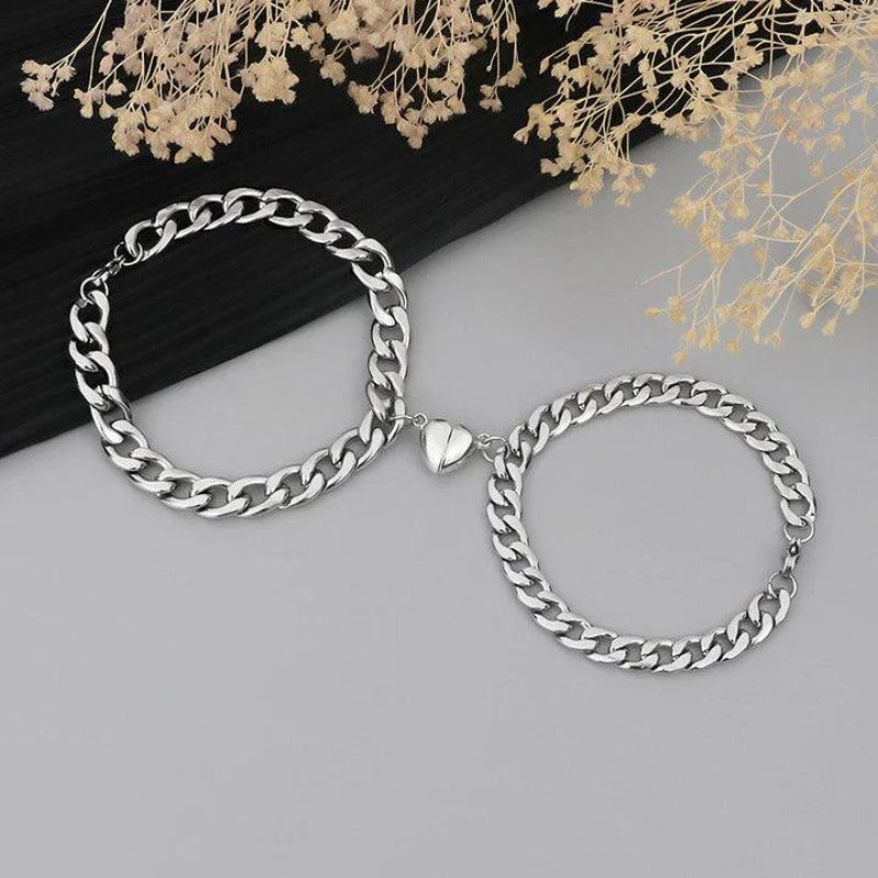Mila – Klassiek Ketting Link Armbanden met hartaccent en verstelbare pasvorm