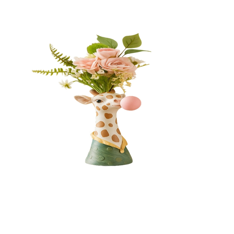 SafariWhimsy – Speelse door dieren geïnspireerde sculpturale vaas met een moderne decoratieve toets