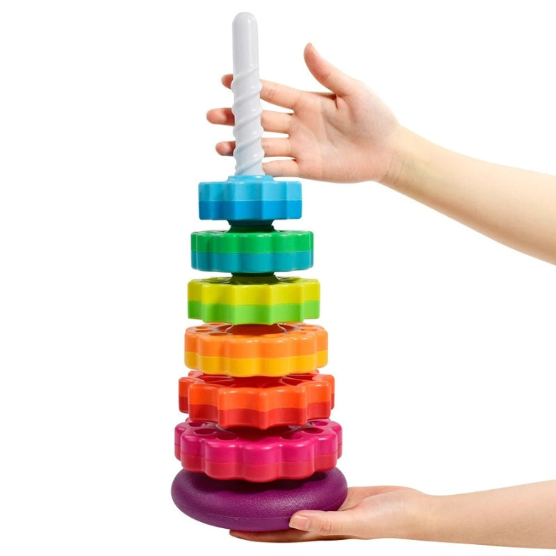 TumbleTwirls – Roterende schijfstapeltoren met draaiactie voor peuters