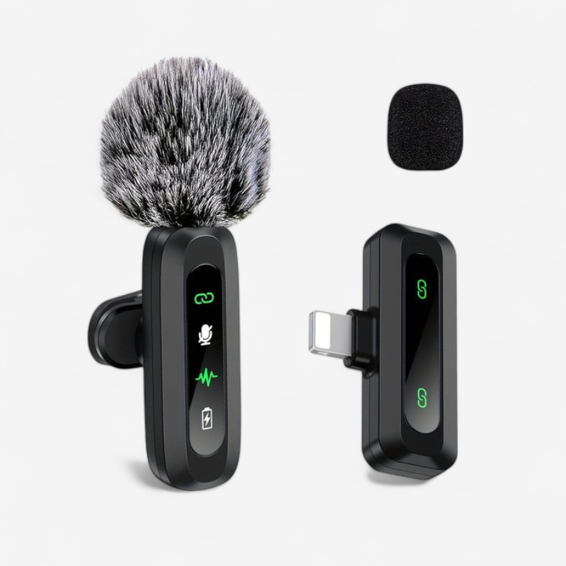 SoundClip – Draadloze Lavalier Microfoon met USB-C en iPhone Compatibiliteit